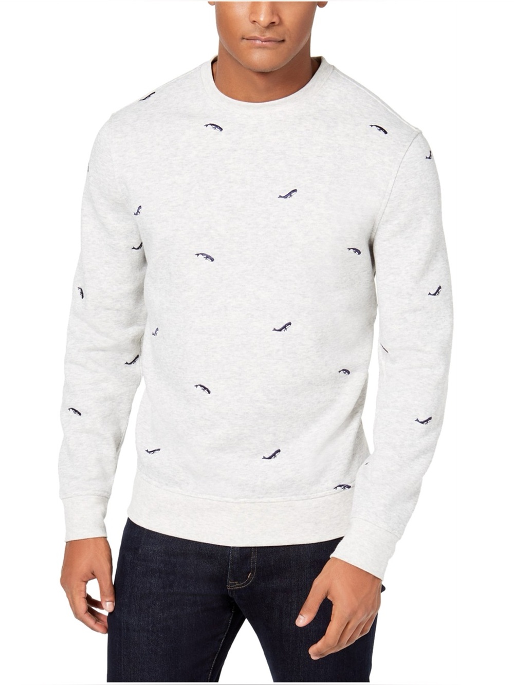 Club Room Whale Embroidered Crewneck Sweatshirt SZ XXL